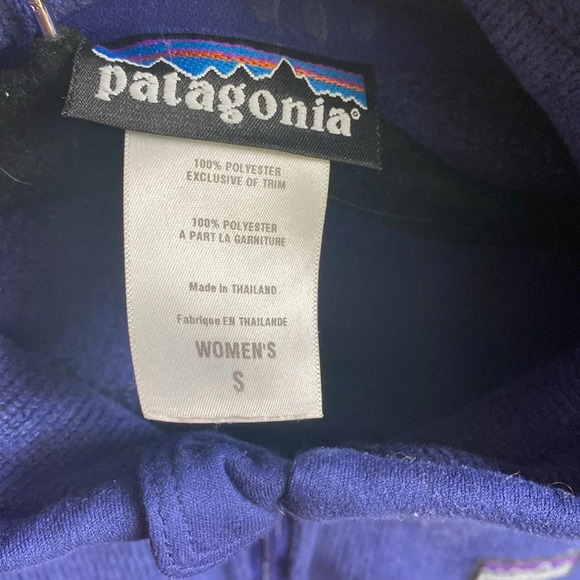 Patagonia Better Sweater Currant Blue Quarter Zip Jacket Coat Size Small Pullove - Picture 4 of 9